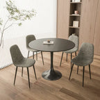 Tavolo da pranzo rotondo da 31,5" con piano in MDF e base a piedistallo