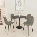 Tavolo da pranzo rotondo da 31,5" con piano in MDF e base a piedistallo