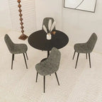 Tavolo da pranzo rotondo da 31,5" con piano in MDF e base a piedistallo