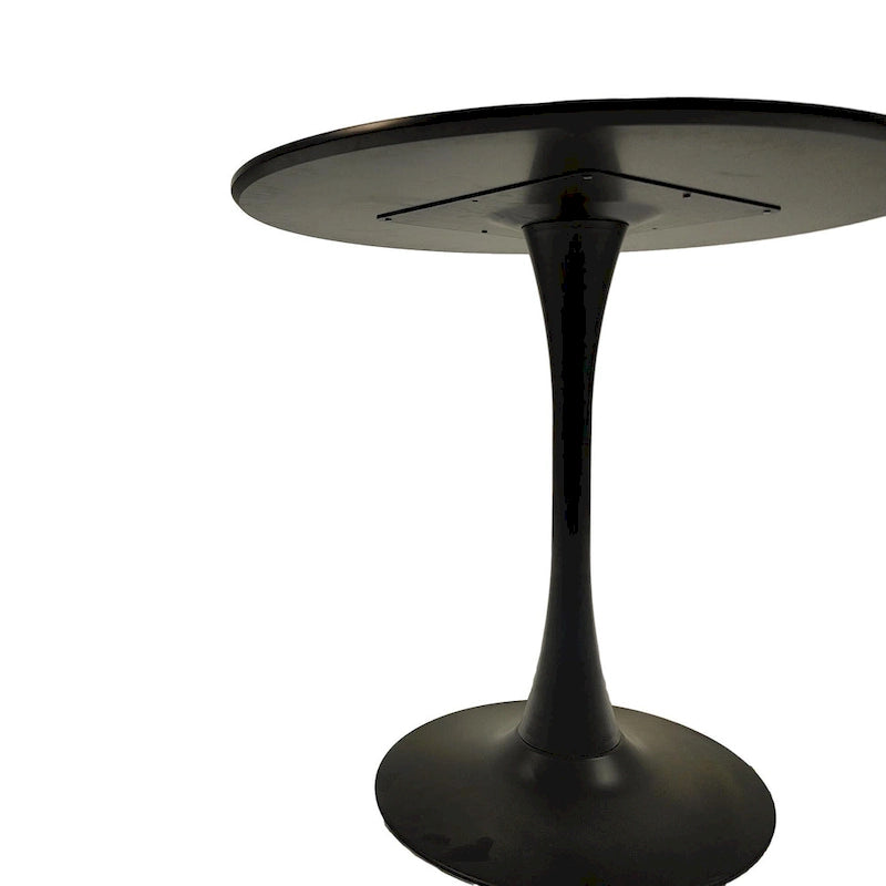 Tavolo da pranzo rotondo da 31,5" con piano in MDF e base a piedistallo