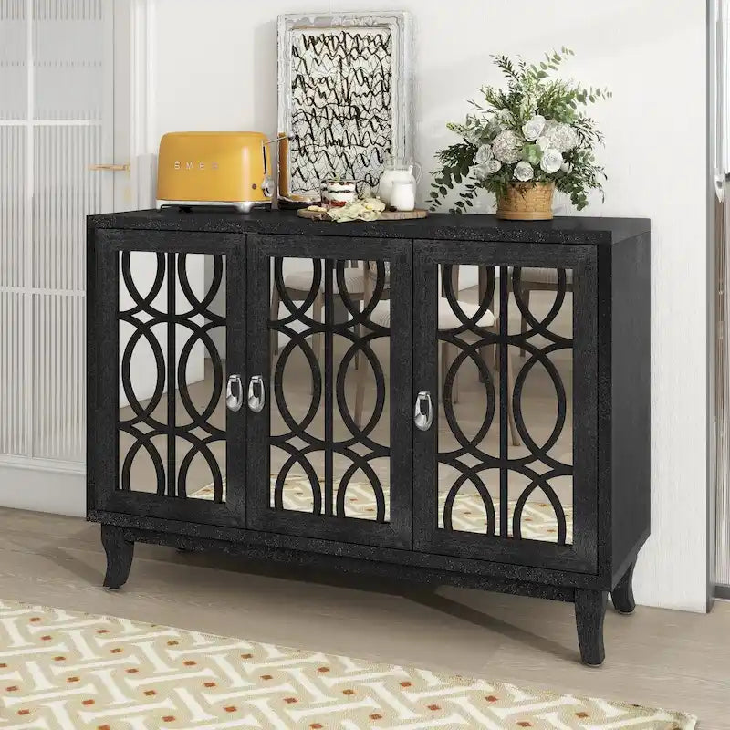 Credenza a buffet a specchio a 3 ante