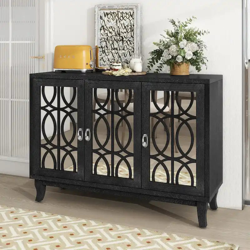 Credenza a buffet a specchio a 3 ante