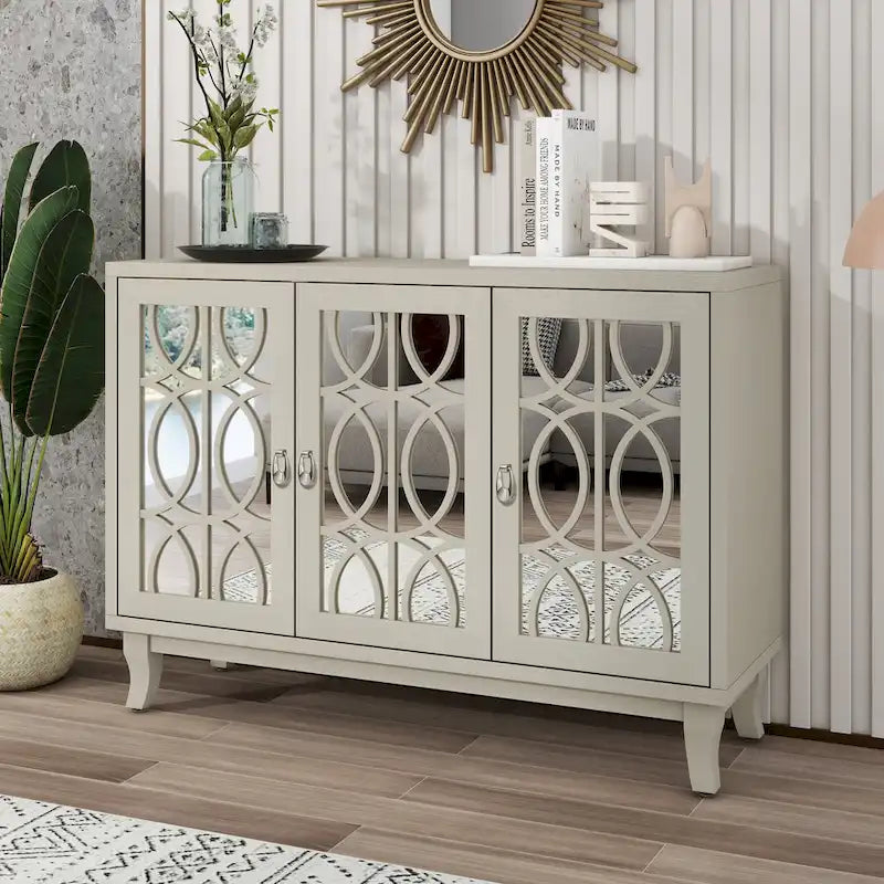 Credenza a buffet a specchio a 3 ante