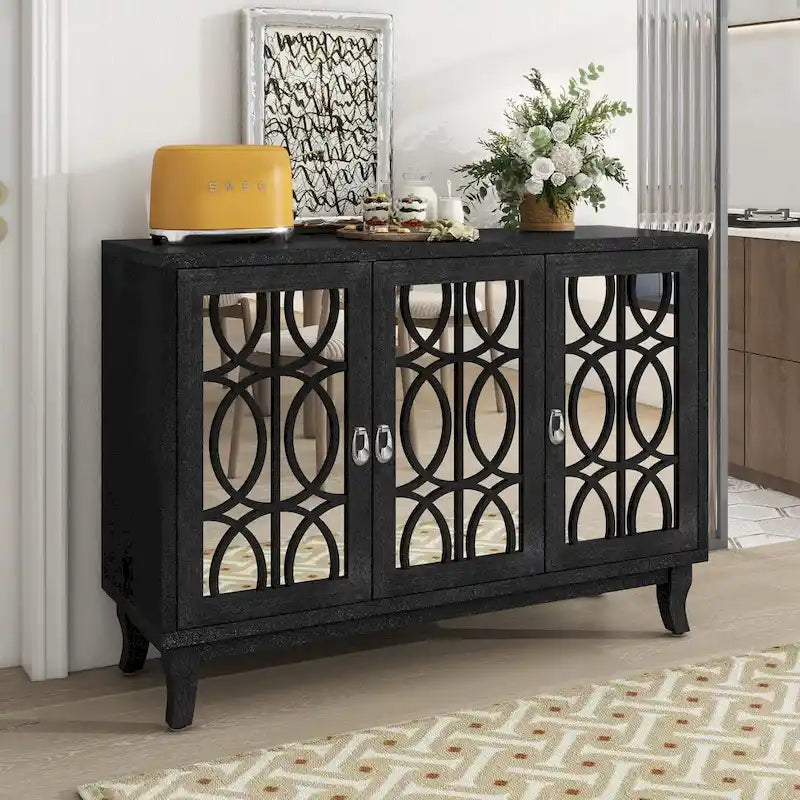 Credenza a buffet a specchio a 3 ante
