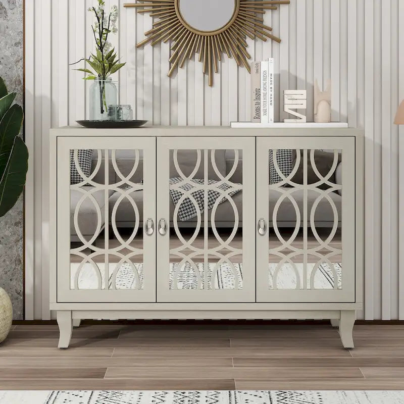 Credenza a buffet a specchio a 3 ante