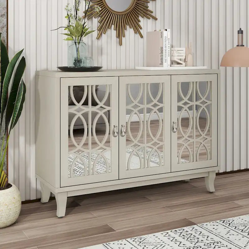 Credenza a buffet a specchio a 3 ante
