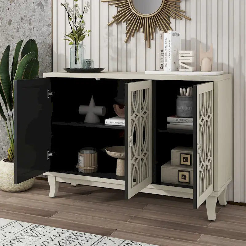 Credenza a buffet a specchio a 3 ante