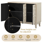Credenza a buffet a specchio a 3 ante