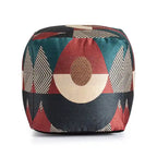 Pouf poggiapiedi quadrato da interni/esterni 18 x 18 x 18