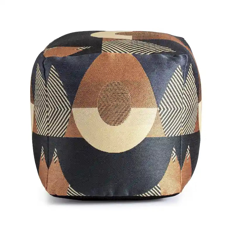 Pouf poggiapiedi quadrato da interni/esterni 18 x 18 x 18