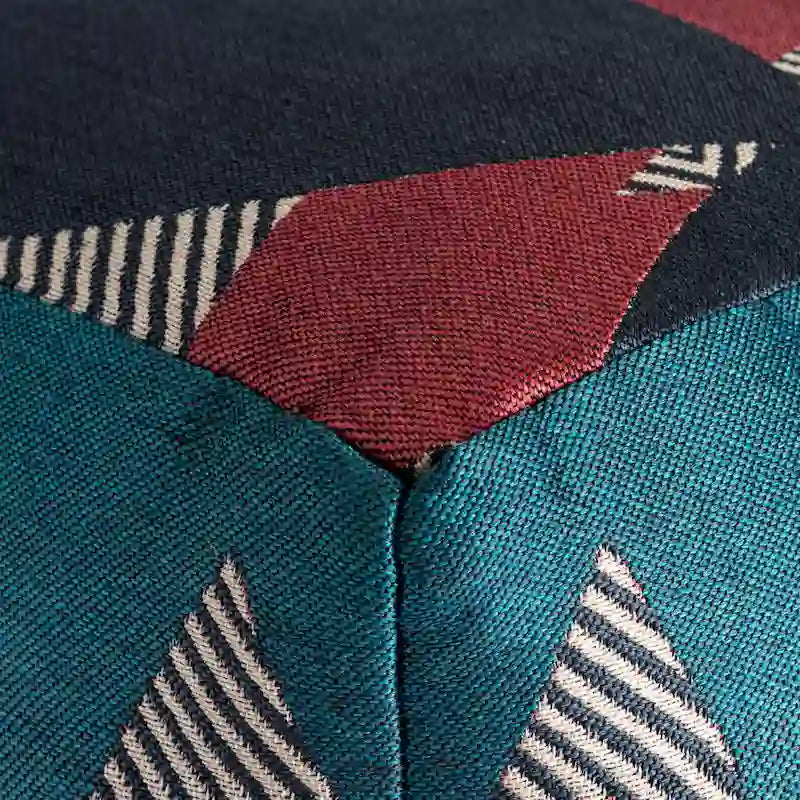 Pouf poggiapiedi quadrato da interni/esterni 18 x 18 x 18
