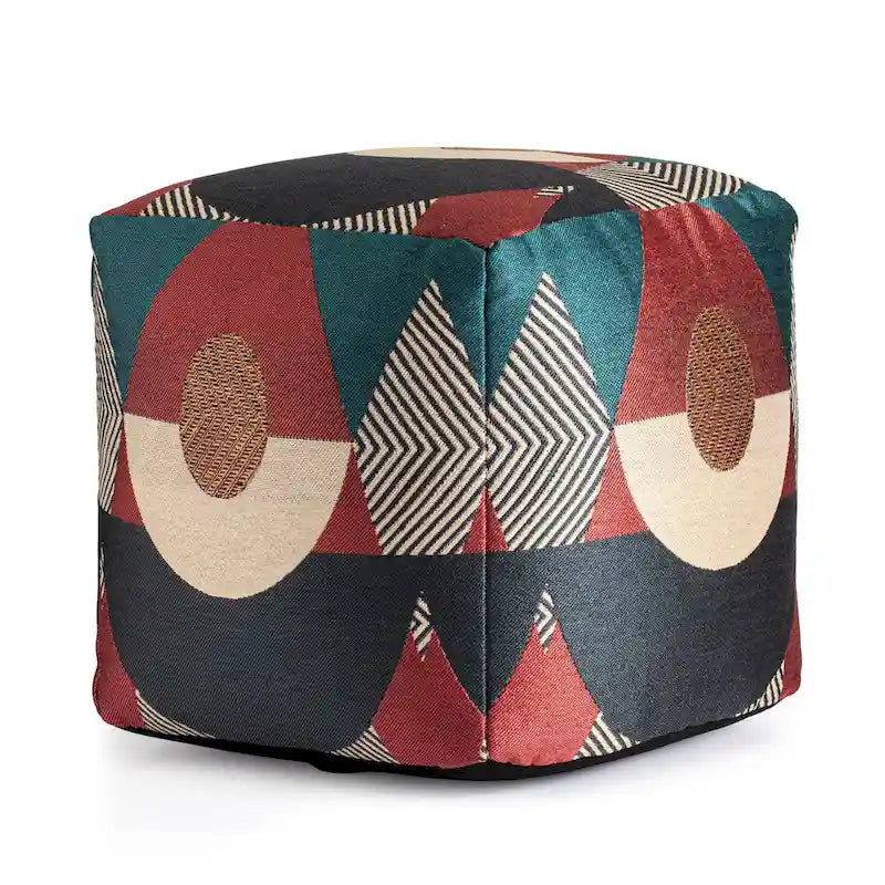 Pouf poggiapiedi quadrato da interni/esterni 18 x 18 x 18