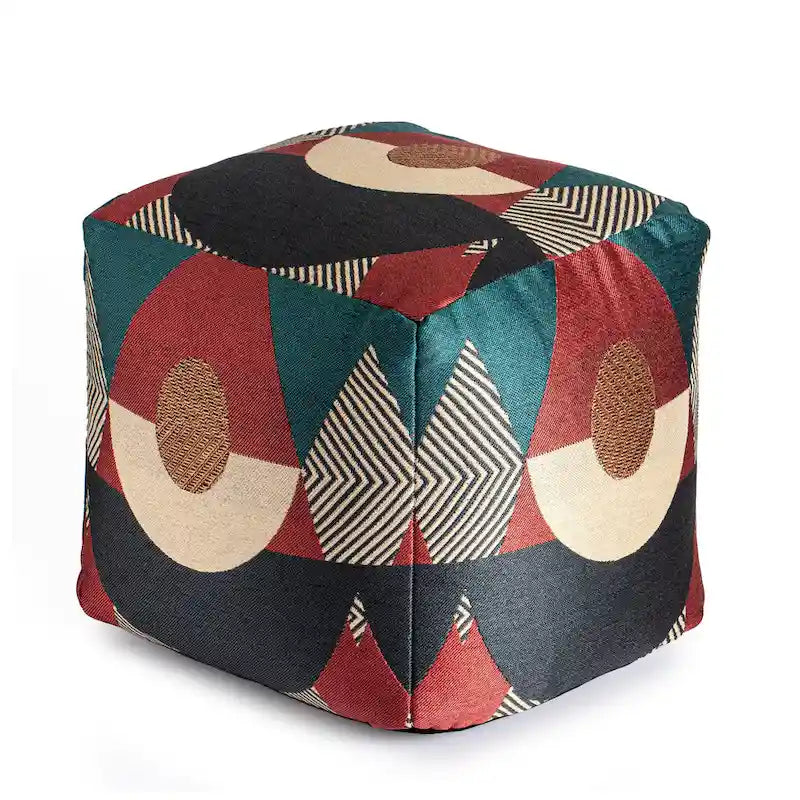 Pouf poggiapiedi quadrato da interni/esterni 18 x 18 x 18