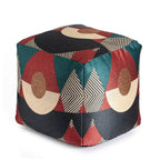 Pouf poggiapiedi quadrato da interni/esterni 18 x 18 x 18