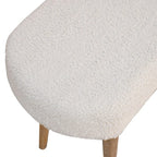 Panca imbottita con gambe in legno