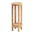 Tavolino portabevande in rattan - 9x9x22