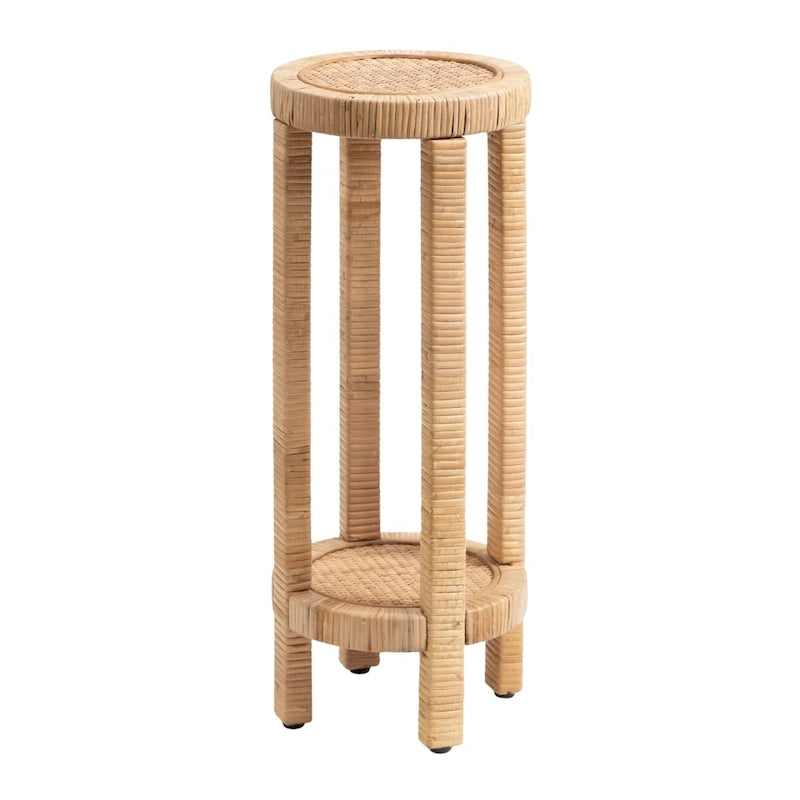 Tavolino portabevande in rattan - 9x9x22