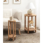 Tavolino portabevande in rattan - 9x9x22