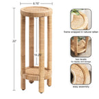 Tavolino portabevande in rattan - 9x9x22