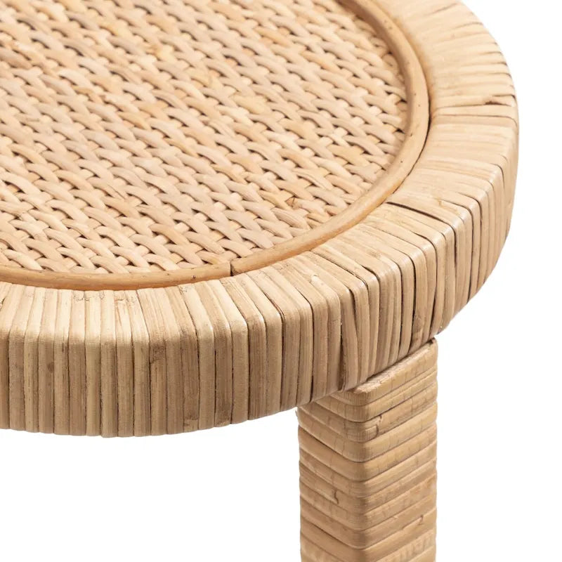 Tavolino portabevande in rattan - 9x9x22