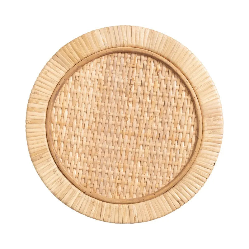 Tavolino portabevande in rattan - 9x9x22