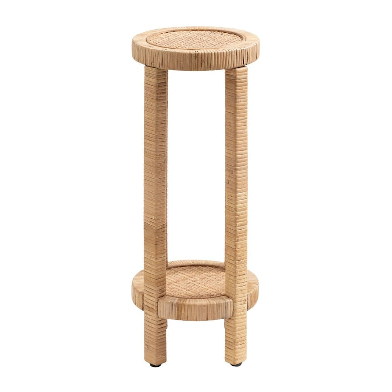 Tavolino portabevande in rattan - 9x9x22