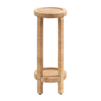 Tavolino portabevande in rattan - 9x9x22