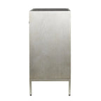 Comò a 3 cassetti con specchio e maniglie ad anello - Beige