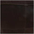 Pouf quadrato in pelle a profilo basso con design patchwork
